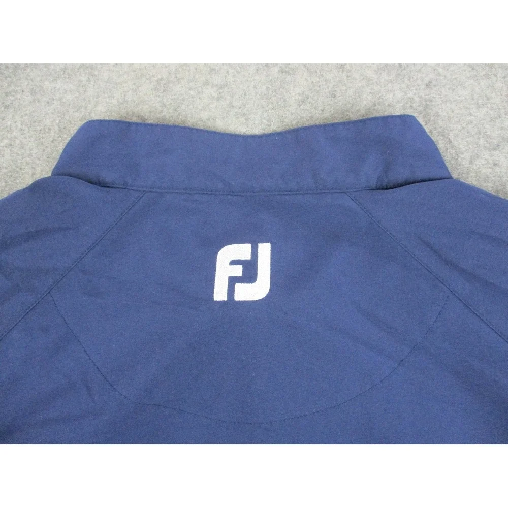 FootJoy Shirt Mens Large Blue 1/4v Zip Pullover Wind Shirt Windbreaker Golf
